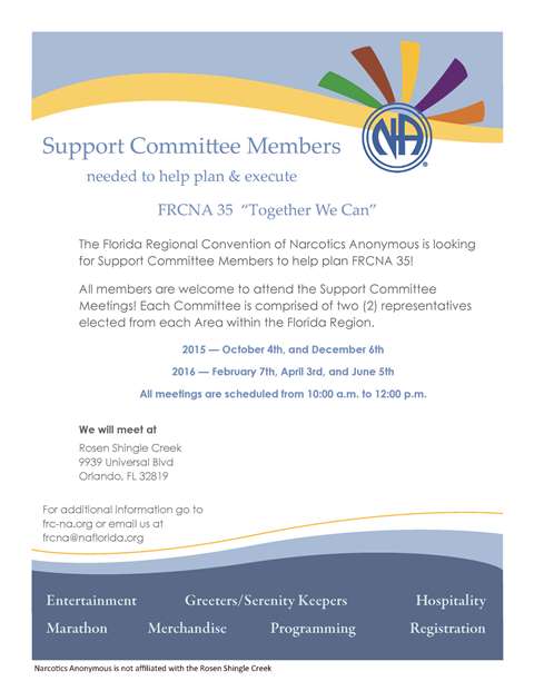FRCNA Support Committee Meeting