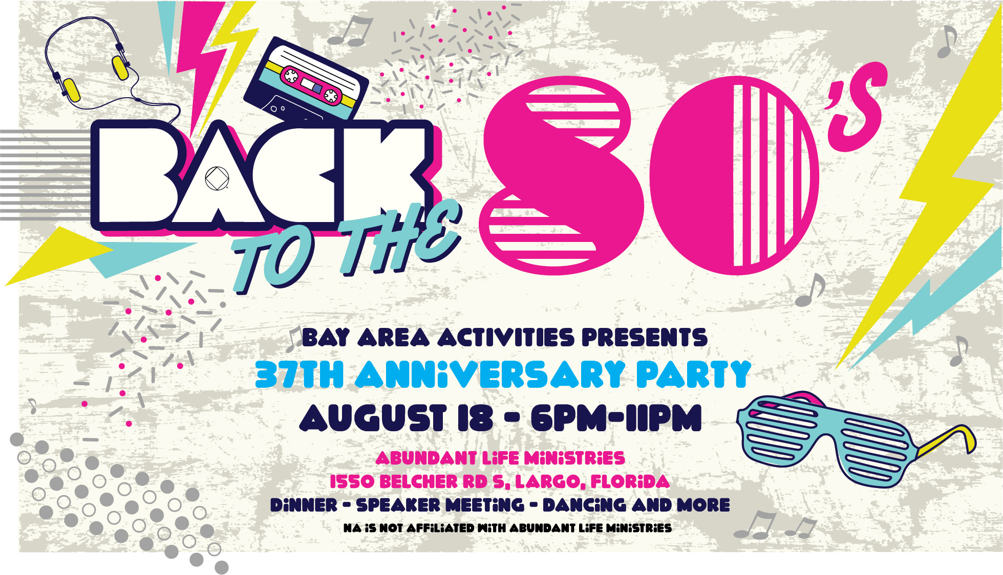 Bay Area Activities Anniversary Throw Back 80's Party